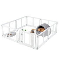 Clear Plastic Dog Playpen with Door - 8 Panel