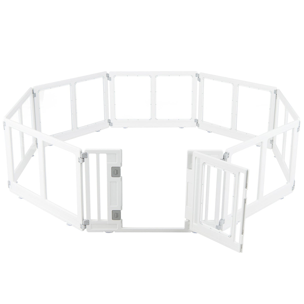 Clear Plastic Dog Playpen with Door - 8 Panel