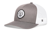 Cleveland Trucker Hat  |  Gray-White CLE X Snapback
