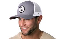 Cleveland Trucker Hat  |  Gray-White CLE X Snapback