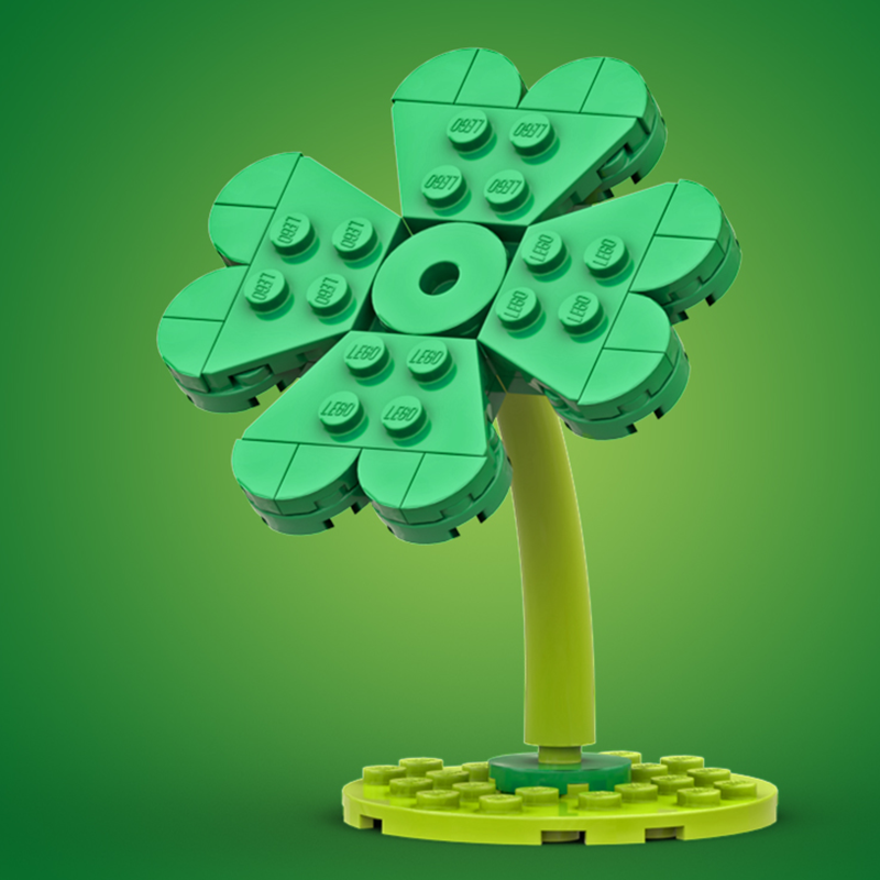 St. Patrick's Day, Shamrock / 4 Leaf Clover-Custom LEGO Kit-BIG FRENCHIES-B3 Customs