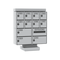 Cluster Apartment/Office Mailbox Unit - Minifig Scale Custom Set - Made Using LEGO® Parts