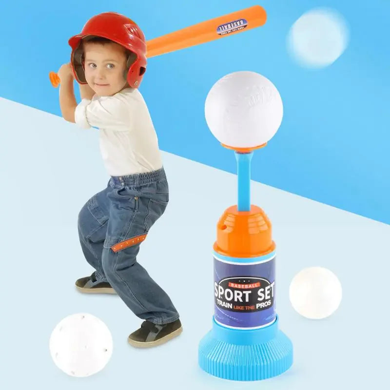 Children's Baseball Launcher Toy Set Baseball Tees Include 3 Balls Launcher Outdoor Sports Automatic Ball Toys Gifts for Toddler - # BOT&G521510002 - BIG FRENCHIES