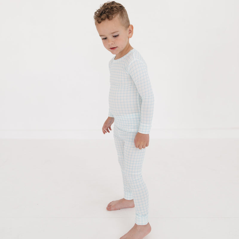 Coastal Check Bamboo Toddler Pajama Set - BIG FRENCHIES