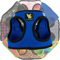EcoBark Royal Blue Step In Dog Harness - Rapid Fastener Reflective Soft Mesh Vest Halter for XXXS to Small Dogs and Puppies - BIG FRENCHIES