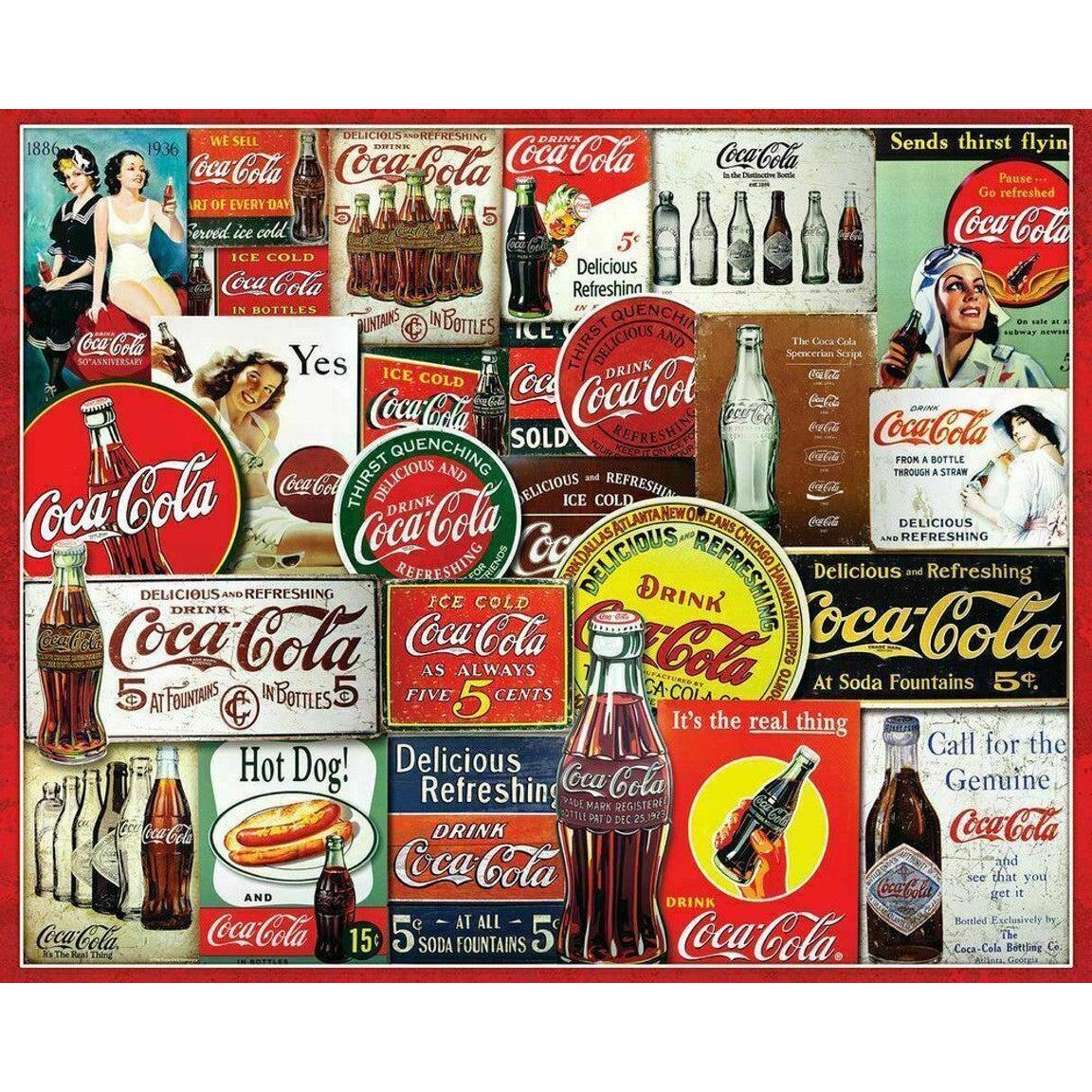 Coca-Cola Tin Signs 1000 Piece Jigsaw Puzzle in Tin Springbok