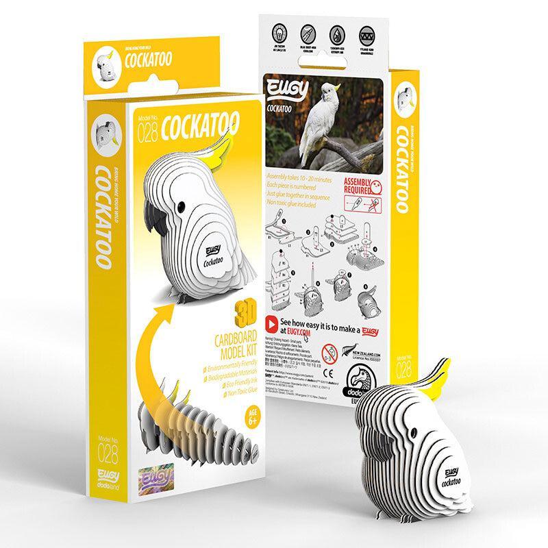 Cockatoo 3D Cardboard Model Kit Eugy - BIG FRENCHIES
