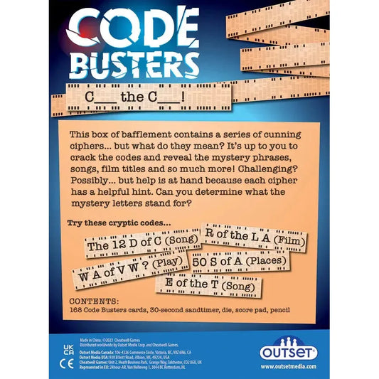 Code Busters - Mysteries & Ciphers Solving Game - Outset