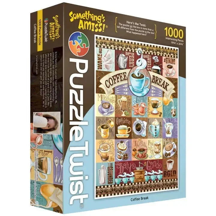 Coffee Break "Something's Amiss!" 1000 Piece Jigsaw Puzzle PuzzleTwist - BIG FRENCHIES