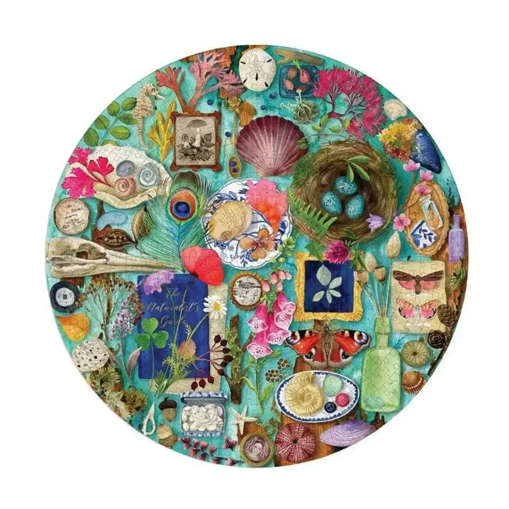 Collecting Nature 500 Piece Round Jigsaw Puzzle eeBoo - BIG FRENCHIES
