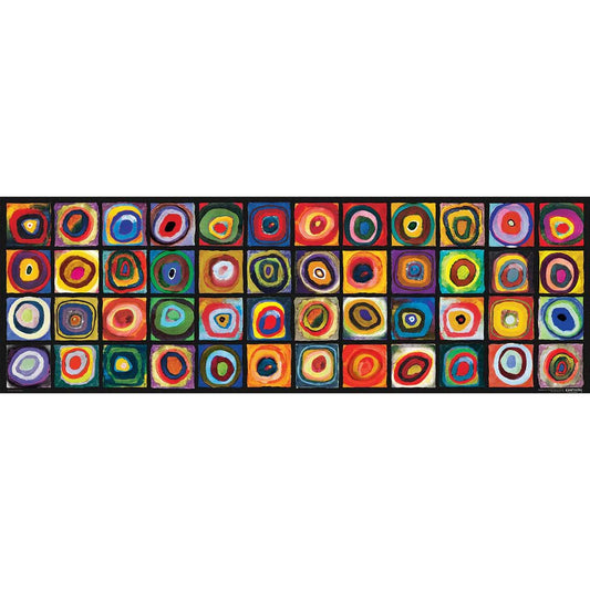 Color Study of Squares 1000 Piece Panoramic Jigsaw Puzzle Eurographics - BIG FRENCHIES