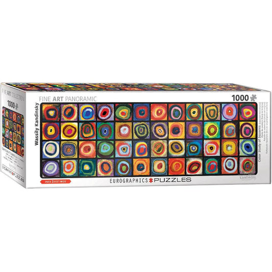 Color Study of Squares 1000 Piece Panoramic Jigsaw Puzzle Eurographics - BIG FRENCHIES