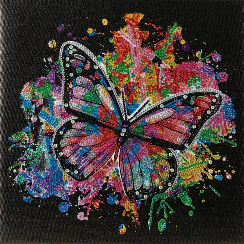 Color in Flight Crystal Art Framed Canvas Kit Craft Buddy - BIG FRENCHIES