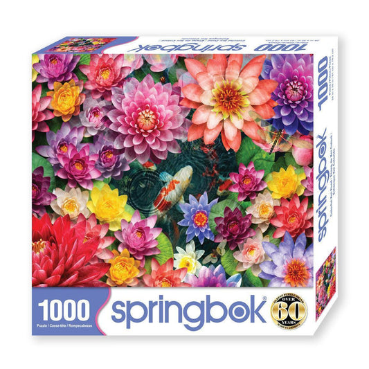 Colorful Koi Pond 1000 Piece Jigsaw Puzzle Springbok - BIG FRENCHIES