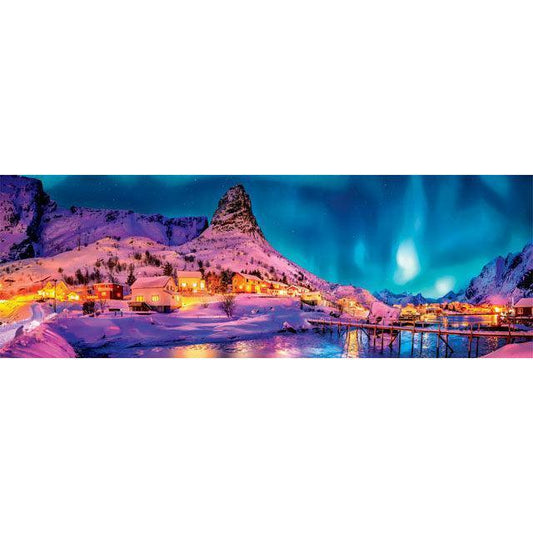 Colorful Night Over Lofoten Islands 1000 Piece Pano Jigsaw Puzzle Clementoni - BIG FRENCHIES