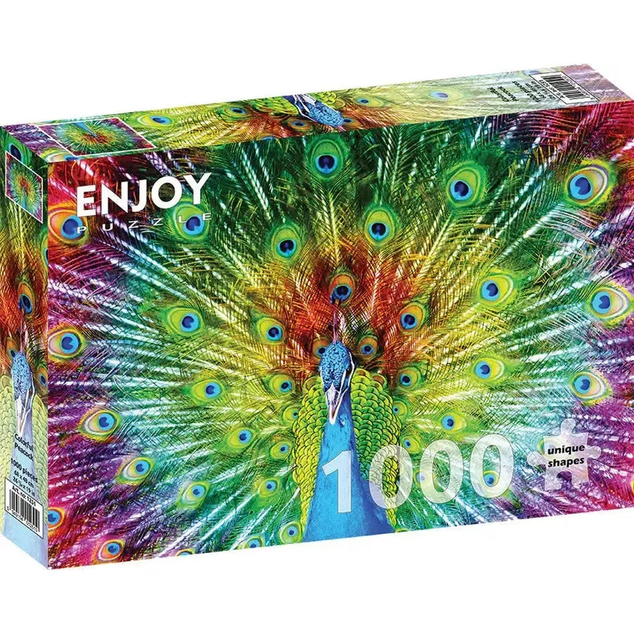 Colorful Peacock 1000 Piece Jigsaw Puzzle Enjoy