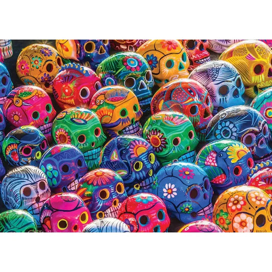 Colorful Skulls 1000 Piece Jigsaw Puzzle Enjoy