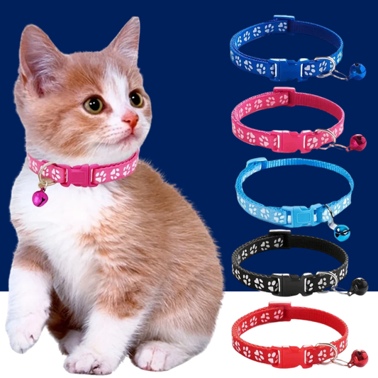 Colorful Adjustable Cat Collar with Bell - BIG FRENCHIES