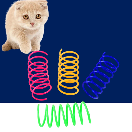 Colorful Cat Spring Toys – Durable Coil Play for Kittens - BIG FRENCHIES