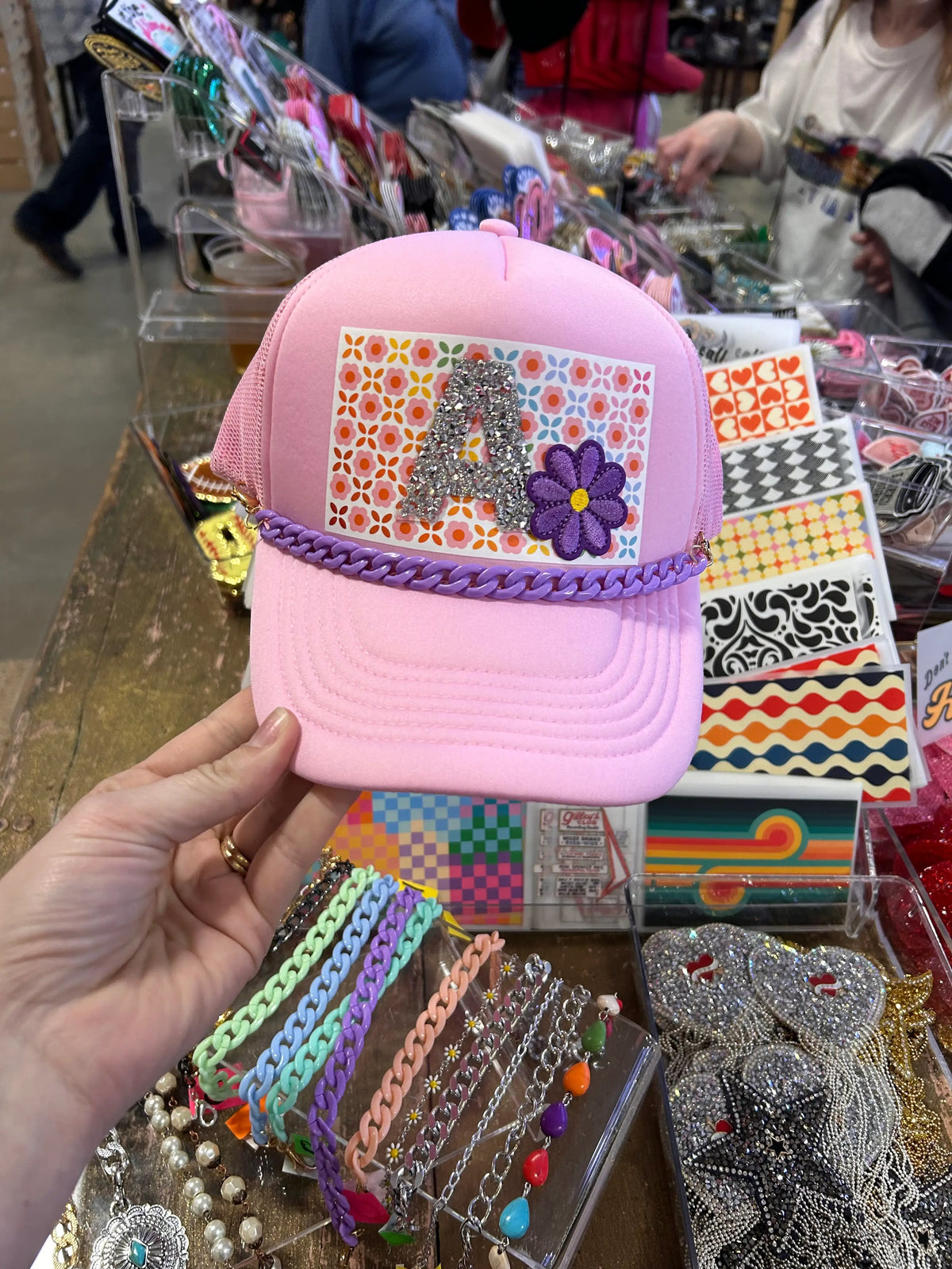 Colorful Flowers Pattern Trucker Hat - BIG FRENCHIES