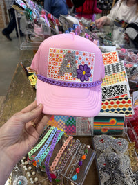 Colorful Flowers Pattern Trucker Hat - BIG FRENCHIES