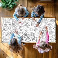 Construction Birthday Coloring Tablecloth - BIG FRENCHIES