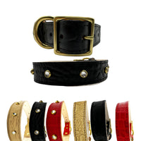 Croc Leather Dog Collar - BIG FRENCHIES