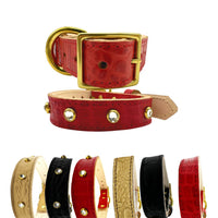 Croc Leather Dog Collar - BIG FRENCHIES