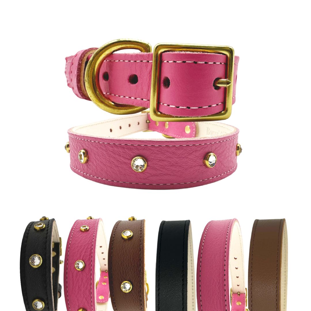 Plain Leather Dog Collar - BIG FRENCHIES