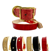 Croc Leather Dog Collar - BIG FRENCHIES