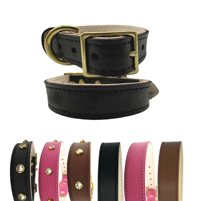 Plain Leather Dog Collar - BIG FRENCHIES