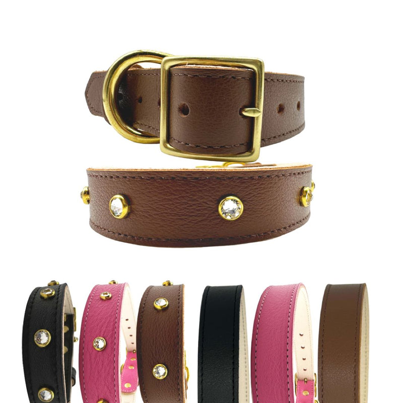 Plain Leather Dog Collar - BIG FRENCHIES