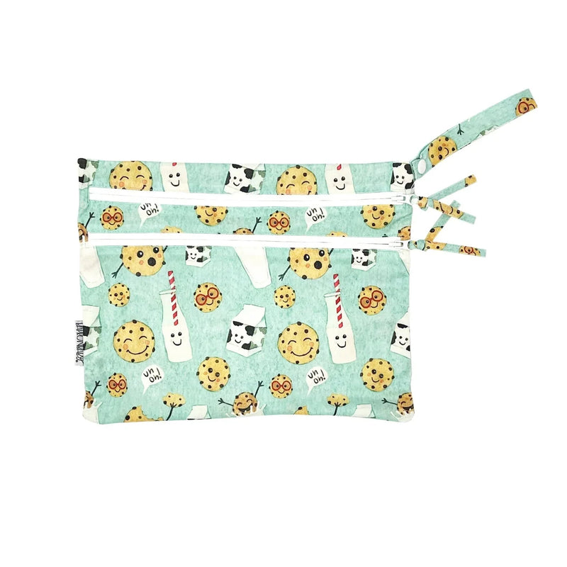 Cookies & Milk - Waterproof Wet Bag (For mealtime, on-the-go, and more!) - BIG FRENCHIES