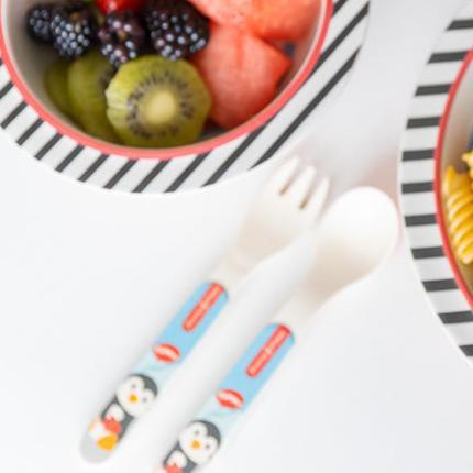 Primo Passi - Bamboo Fiber Kids, Spoon and Fork, Winter Friends - BIG FRENCHIES