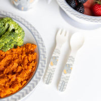 Primo Passi - Bamboo Fiber Kids, Spoon and Fork, Little Elephant