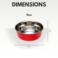 Country Living Set of 2 Heavy Gauge Stainless Steel Dog Bowls - Perfect for Food & Water - BIG FRENCHIES