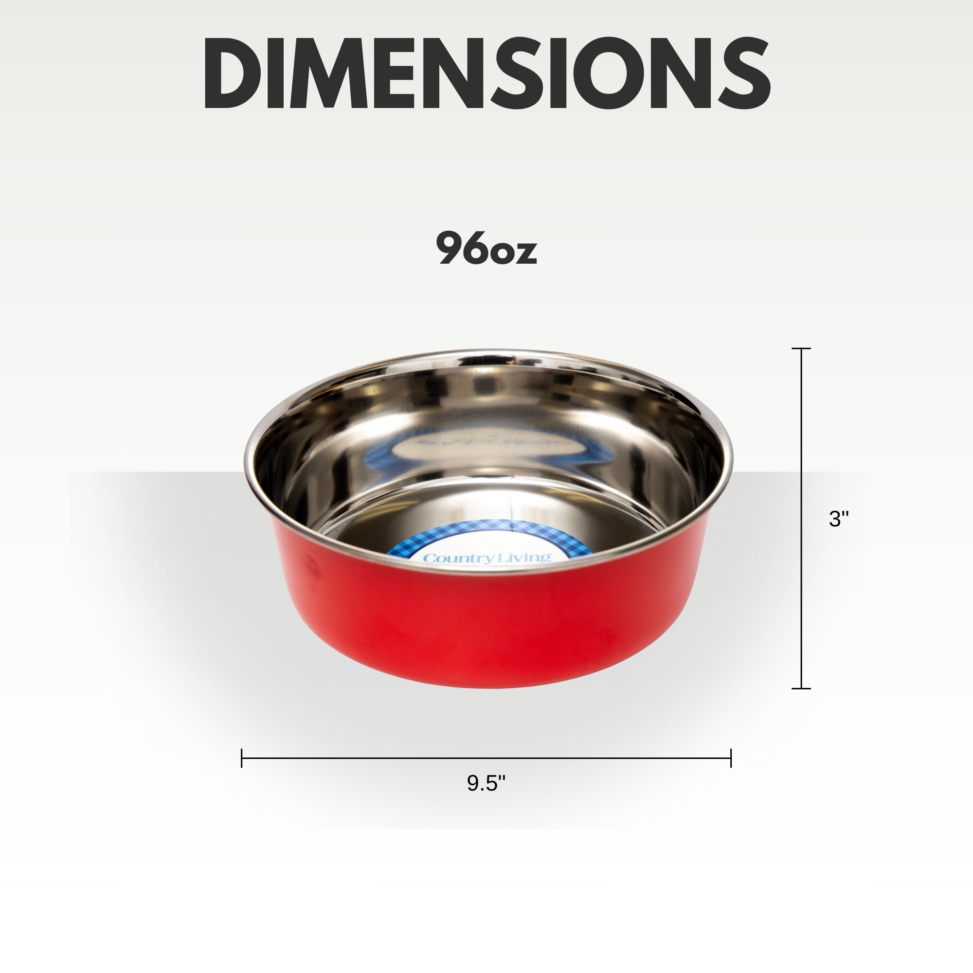 Country Living Set of 2 Heavy Gauge Stainless Steel Dog Bowls - Perfect for Food & Water - BIG FRENCHIES