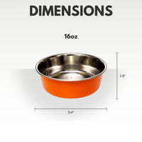 Country Living Set of 2 Heavy Gauge Stainless Steel Dog Bowls - Perfect for Food & Water - BIG FRENCHIES