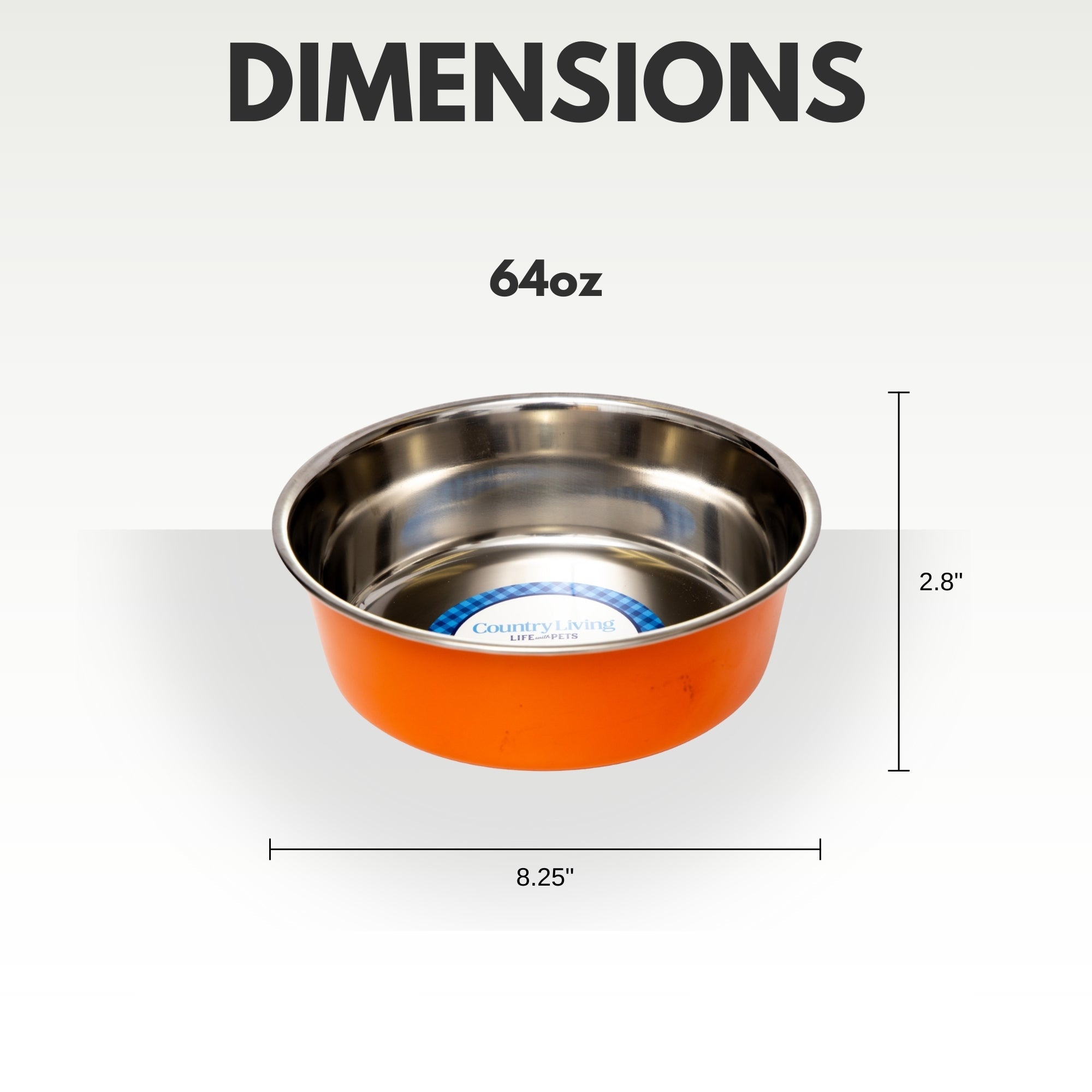 Country Living Set of 2 Heavy Gauge Stainless Steel Dog Bowls - Perfect for Food & Water - BIG FRENCHIES