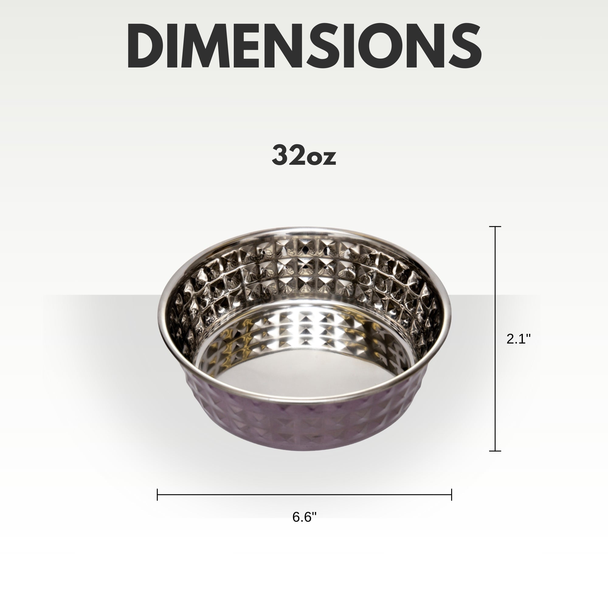 Country Living Set of 2 Hammered Stainless Steel Dog Bowls – Lavender - BIG FRENCHIES