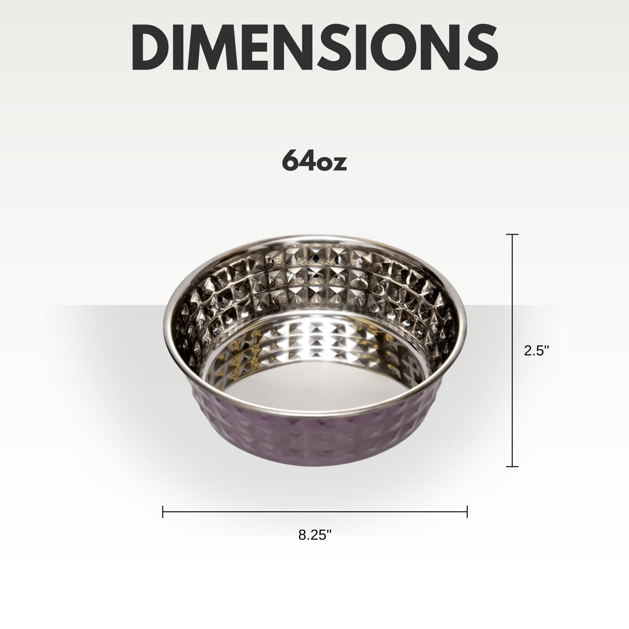 Country Living Set of 2 Hammered Stainless Steel Dog Bowls – Lavender - BIG FRENCHIES