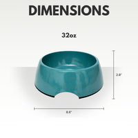 Country Living Set of 2 Natural Fiber Dog Bowls – Teal Blue - BIG FRENCHIES
