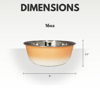 Deep Dog Bowl – Stainless Steel Bowl, Ideal for Small, Medium & Large Dogs – Peach Coral - BIG FRENCHIES