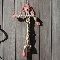 Bitsy Bunny Natural Rope Knottie® Dog Toy, Large (9mm rope diameter) - BIG FRENCHIES