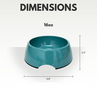 Country Living Set of 2 Natural Fiber Dog Bowls – Teal Blue - BIG FRENCHIES