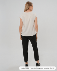 Slim Leg Maternity Work Pants in Black - BIG FRENCHIES