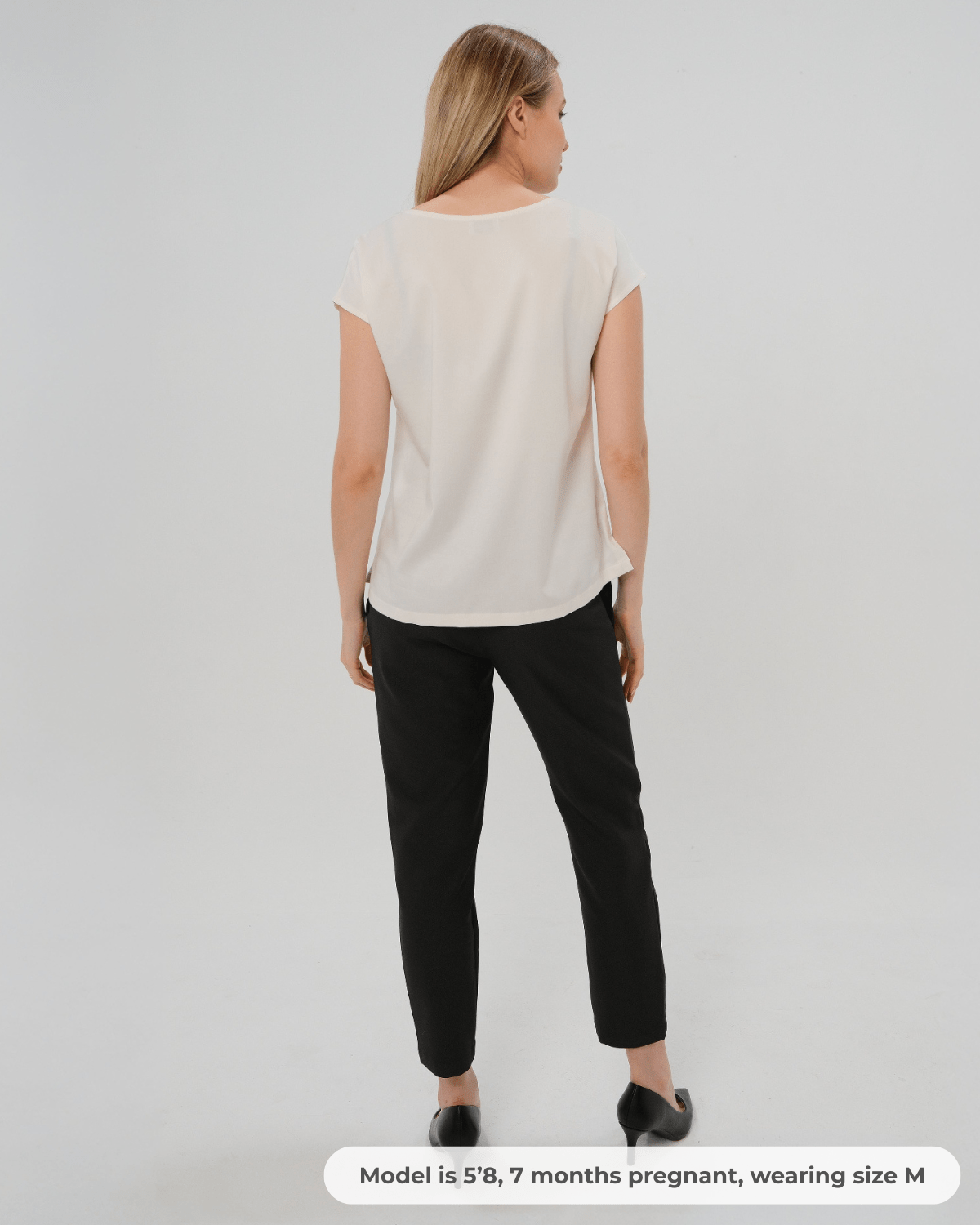 Slim Leg Maternity Work Pants in Black - BIG FRENCHIES