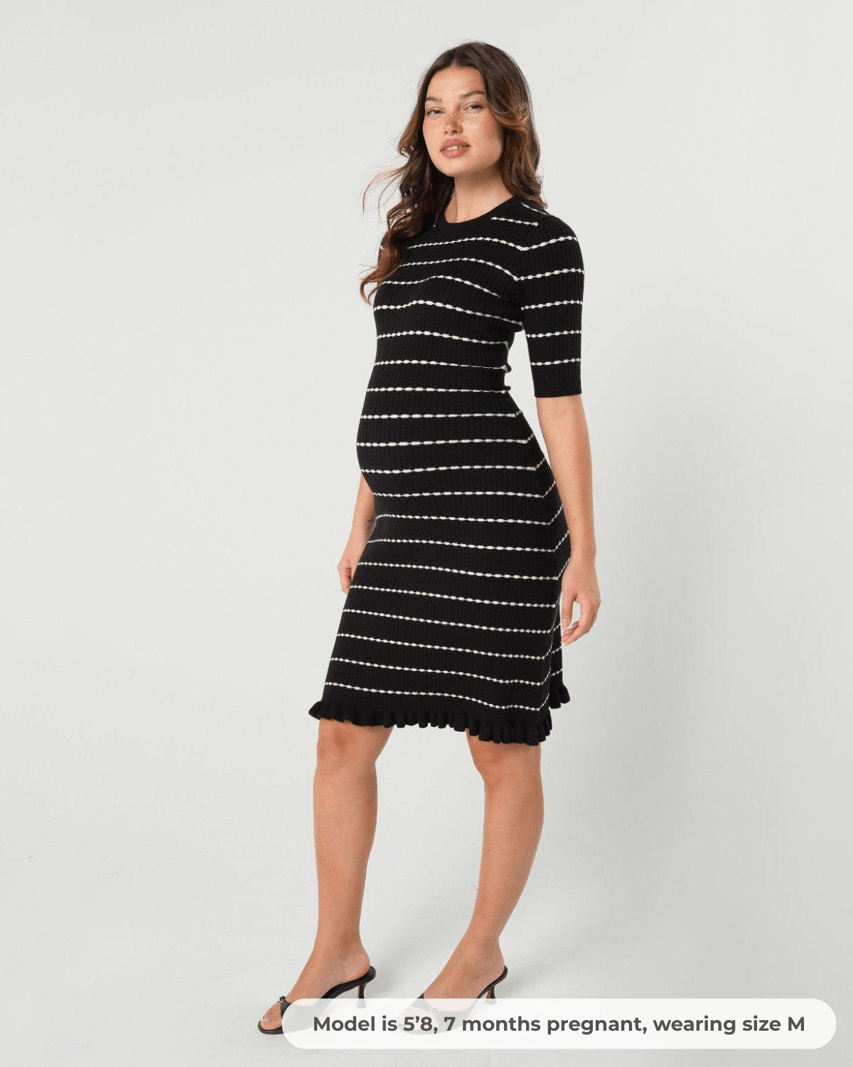 Louie Striped Knit Maternity & Nursing Dress - BIG FRENCHIES