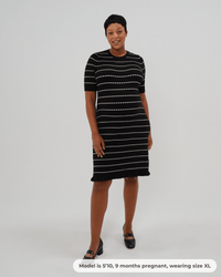 Louie Striped Knit Maternity & Nursing Dress - BIG FRENCHIES