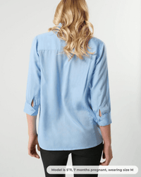 No-Gap Maternity Nursing Button Down Shirt in TENCEL (Regular & Petite) - BIG FRENCHIES